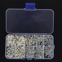 Ineasicer - M2 M2.5 M3 M4 M5 Schraubenmutternsatz, 270-teiliges Sortiment an Nylon-Schraubenmuttern-Unterlegscheiben für Befestigungselemente(Weiß) von INEASICER
