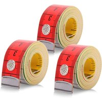 Nähmaßbänder, 3 Stück Schneidermaßband, Nähzentimeter einziehbar, Körpermaßband, einziehbares Nähmaßband, 1,5 m 2 in 1 Körpermaßband von INEASICER