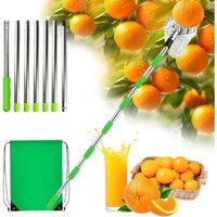 Obstpflücker mit 2,5 m langem Griff zum Pflücken, Kirschobstpflücker, Obstpflückerwerkzeug aus Edelstahl zum Pflücken von Orangen, Pfirsichen, Obstpflücker mit 2,5 m langem Griff zum Pflücken, Kirschobstpflücker, Obstpflückerwerkzeug aus Edelstahl zum Pflücken von Orangen, Pfirsichen, von INEASICER