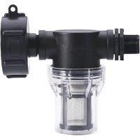 Regenwassersammler - 1000 Liter Tank mit Filter, S60 x 6 3/4" (24mm x 20mm) Gartenschlauchanschluss von INEASICER