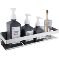 Selbstklebendes Duschregal, Badezimmerregal ohne Bohren, selbstklebender Duschkorb aus Edelstahl SUS304, gebürstetes Nickel, 40 cm von INEASICER