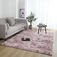 Shaggy Schlafzimmerteppich, Wohnzimmerteppich, große Bodenmatte für den Flur, weicher, flauschiger Langflorteppich, rutschfester, flauschiger Teppich von INEASICER