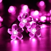 Solar-Blumen-Lichterkette, wasserdicht, 7 m, 50 LEDs, Pfirsich-Sakura-Blume, Solar-Lichterkette für Garten, Häuser, Hochzeiten, Partys, Solar-Blumen-Lichterkette, wasserdicht, 7 m, 50 LEDs, Pfirsich-Sakura-Blume, Solar-Lichterkette für Garten, Häuser, Hochzeiten, Partys, von INEASICER