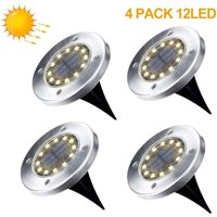Solarleuchten Außen Garten, 4er Pack 12 LED Solarstrahler Außen Solar Gartenleuchten Warmweiß IP65 Wasserdicht Solarleuchten Außen für Garten Hof von INEASICER