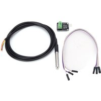 Temperatursensor-Modul-Kit mit 1 m Kabel, wasserdichter Edelstahlsonde, Chip-Temperatursensor für Arduino und Raspberry Pi von INEASICER