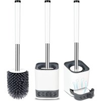 Toilettenbürste, Silikon-Toilettenbürste mit schnell trocknendem Behälter, Wandmontage und vertikale Aufhängung Toilettenbürste, Silikon-Toilettenbürste mit schnell trocknendem Behälter, Wandmontage und vertikale Aufhängung von INEASICER
