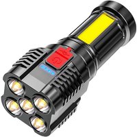 Ultrastarke LED-Taschenlampe 10000 Lumen, Taschenlampe, extrem hell, IP67 wasserdicht, 5 Modi, zoombar, für Camping, Wandern und Notfälle von INEASICER