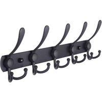 Wandgarderobe, Wandgarderobenhaken - Robuster Edelstahl, 5 Dreifachhaken, Garderobenständer für Mäntel, Hüte, Handtücher, Eingangsbereich, von INEASICER