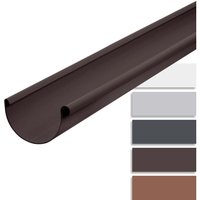 Dachrinne Kunststoff halbrund 200cm Regenrinnen pvc, einfache Steckmontage, Made in Germany - NW150 / 150mm, 1 Stück Dunkelbraun - Inefa von INEFA