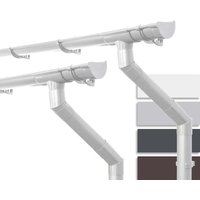 Dachrinnen Set Gartenhaus, NW100 / 100mm halbrund zwei Dachseiten, Regenrinnen pvc für Satteldach, Made in Germany - Weiß 2 x 4m - Inefa Dachrinnen Set Gartenhaus, NW100 / 100mm halbrund zwei Dachseiten, Regenrinnen pvc für Satteldach, Made in Germany - Weiß 2 x 4m - Inefa von INEFA