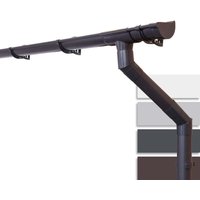 Dachrinnen Set Gartenhaus NW100 / 100mm, Carport, Terrasse,Regenrinne pvc für Pultdach, Made in Germany: 1 Dachseite halbrund Dunkelbraun, 8m - Inefa Dachrinnen Set Gartenhaus NW100 / 100mm, Carport, Terrasse,Regenrinne pvc für Pultdach, Made in Germany: 1 Dachseite halbrund Dunkelbraun, 8m - Inefa von INEFA