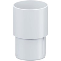 Inefa - Fallrohr Verbinder, pvc Ablaufrohrverbinder Dachrinnenzubehör, einfache Steckmontage, Made in Germany - DN75 / 75mm Weiß von INEFA