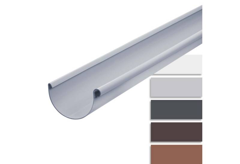 INEFA Dachrinne Dachrinne halbrund 200cm PVC, NW 150. 1 Stück, Kunststoff, Rinne für Dach, Kunststoffrinne - für Gartenhaus von INEFA