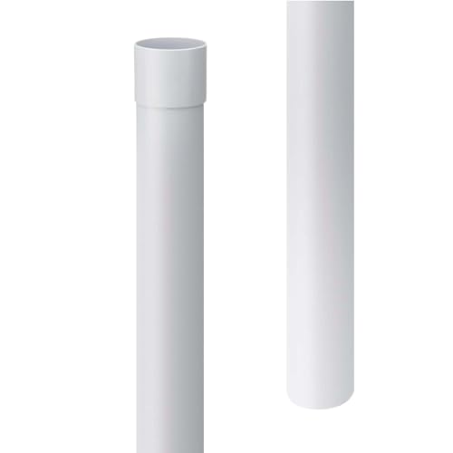 INEFA Fallrohr 100 cm, PVC DN 75, Weiß, Regenrohr Dachrinnenzubehör,einfache Steckmontage, Made in Germany von INEFA