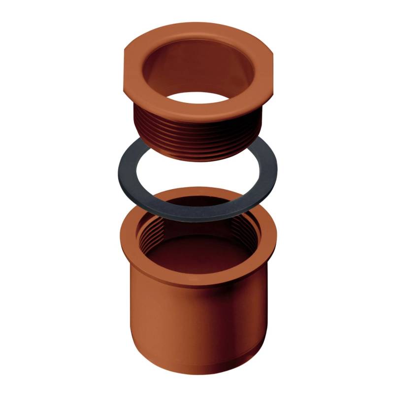 Inefa Ablaufstutzen Kastenrinne PVC DN 100/NW 115 Zum Schrauben Braun von INEFA