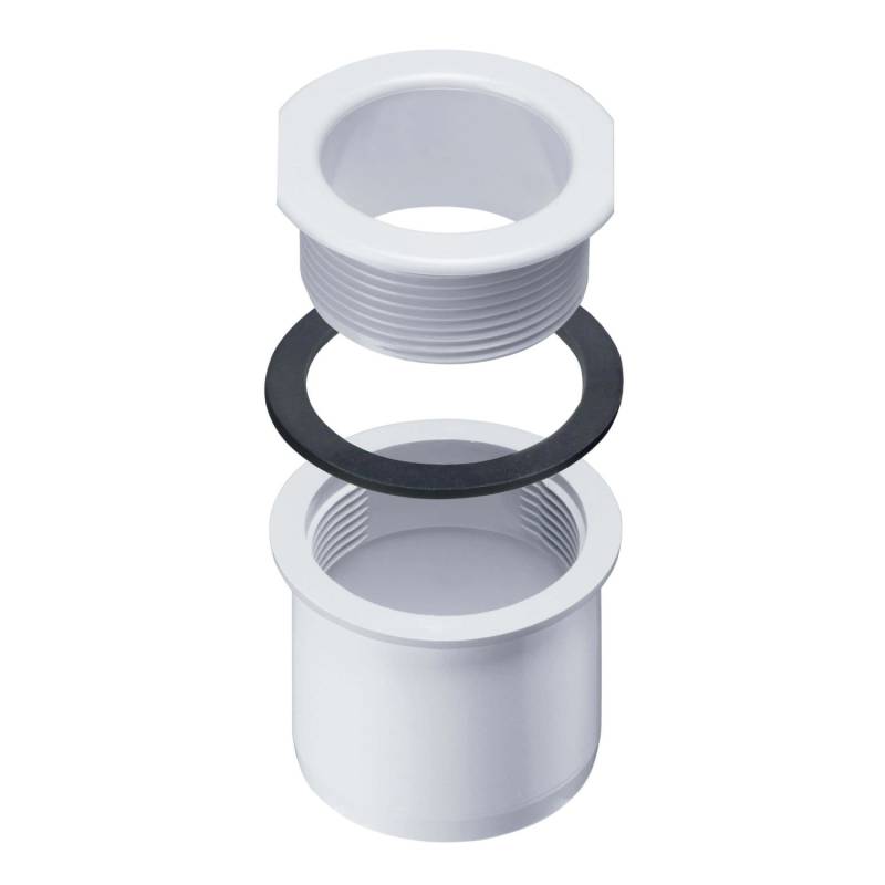 Inefa Ablaufstutzen Kastenrinne PVC DN 75/NW 83 Zum Schrauben Weiß von INEFA