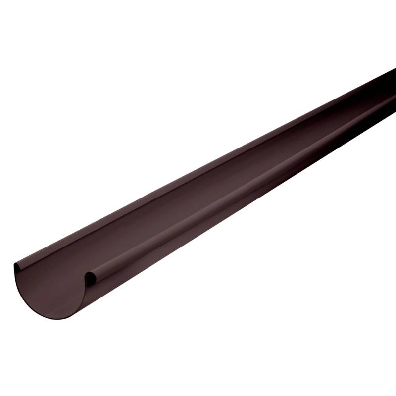 Inefa Dachrinne Halbrund 200cm PVC NW 100 Dunkelbraun Dachentwässerung von INEFA