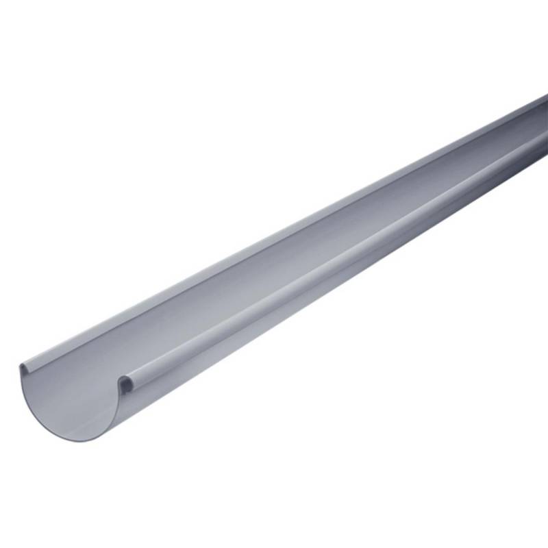 Inefa Dachrinne Halbrund 200cm PVC NW 100 Grau Dachentwässerung von INEFA