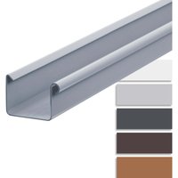 Dachrinne kunststoff Kastenrinne 200 cm, Dachrinnenzubehör, Regenrinnen pvc , einfache Montage, Made in Germany - NW83 / 83mm Grau - Inefa von INEFA