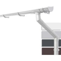 Dachrinnen Set Gartenhaus NW100 / 100mm, Carport, Terrasse,Regenrinne pvc für Pultdach, Made in Germany: 1 Dachseite halbrund Weiß, 4m - Inefa von INEFA