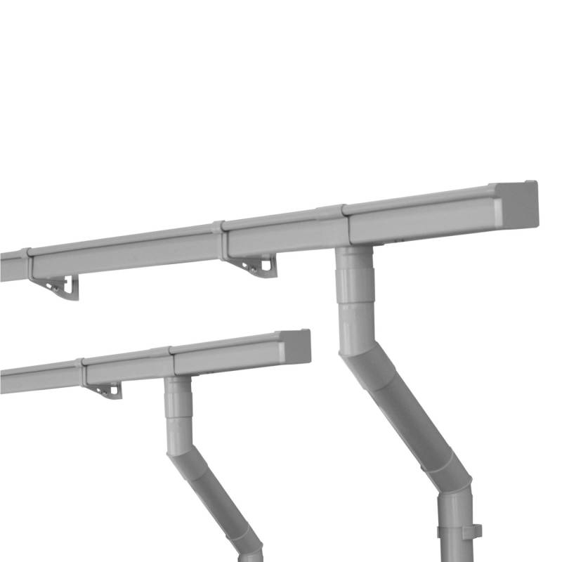 Inefa Dachrinnen Set PVC 2x 2m NW 68 Kastenrinne Grau Dachentwässerung von INEFA