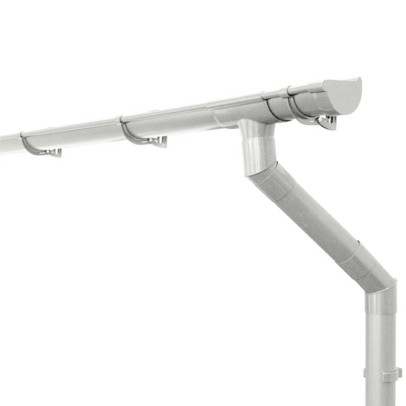 Inefa Dachrinnen Set PVC 8m NW 100 Halbrund für Gartenhaus Carport Weiß von INEFA