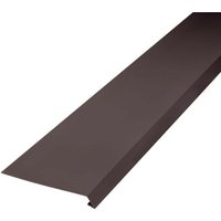 Dachstreifen für Dachrinne, einseitig gekantet 2m Rinneneinhang mit Wasserfalz, aus pvc-u, Dachrinnenzubehör, Made in Germany: Dunkelbraun, 2m von INEFA