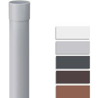 Fallrohr 100 cm, pvc Regenrohr Dachrinnenzubehör,einfache Steckmontage, Made in Germany - DN100 / 100mm, 1 Stück,Grau - Inefa von INEFA
