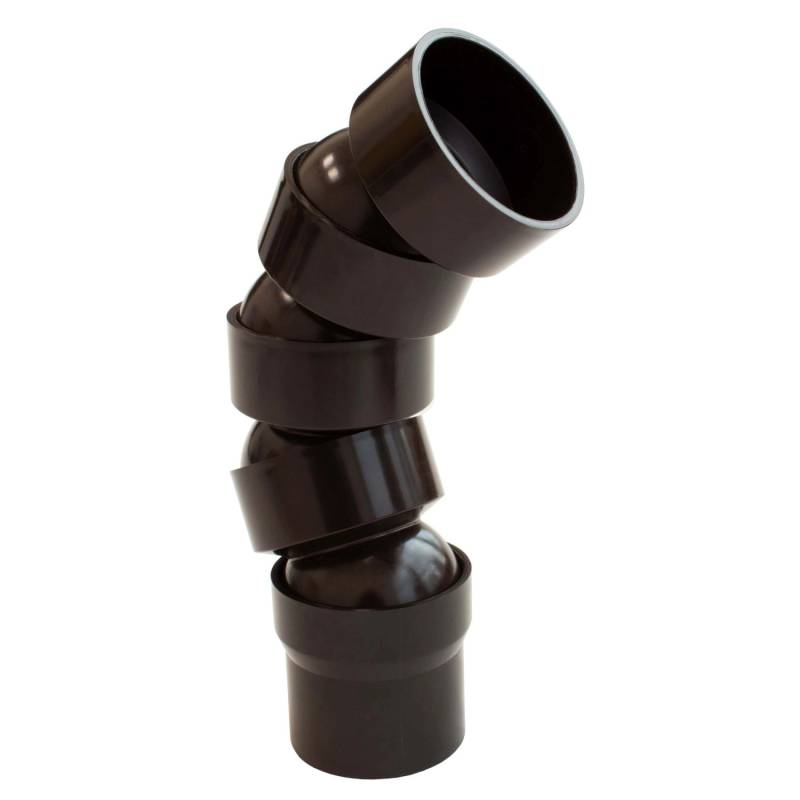 Inefa Flexibler Rohrbogen PVC 4x DN 50 67-90 Grad Bogenstück Dunkelbraun von INEFA
