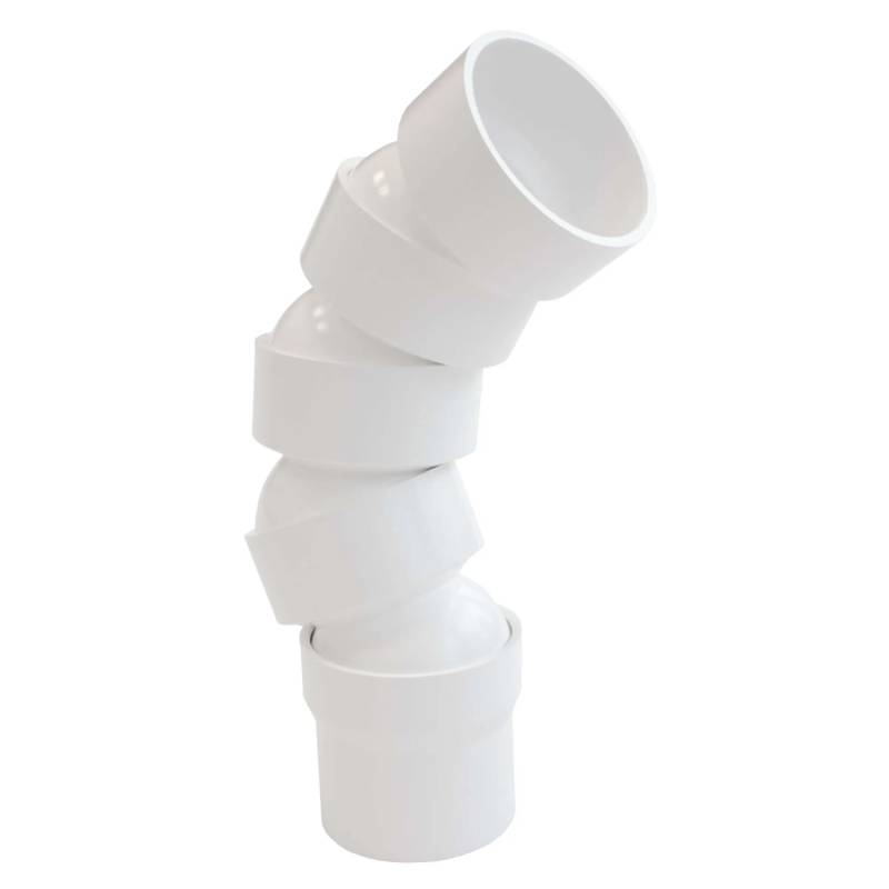 Inefa Flexibler Rohrbogen PVC 4x DN 50 67-90 Grad Bogenstück Weiß Inefa Flexibler Rohrbogen PVC 4x DN 50 67-90 Grad Bogenstück Weiß von INEFA