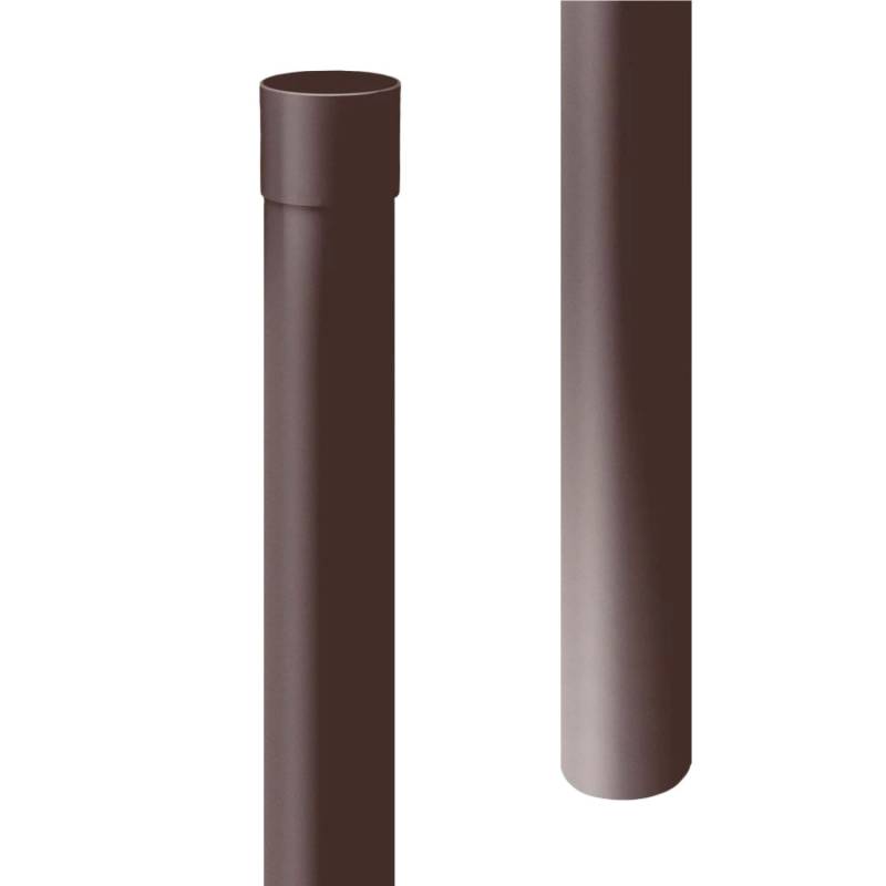 Inefa Regenrinnen Fallrohr 100cm DN 50 PVC Dunkelbraun Ableitung von Regenwasser von INEFA