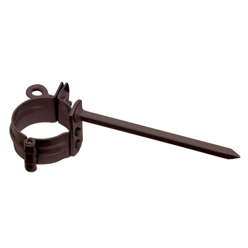 Inefa Rohrschelle DN 75 mit 110mm Schlagstift Stahl Dunkelbraun Wandmontage von INEFA