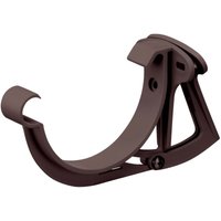 Stirnbretthalter, justierbar, für Dachrinne halbrund Dachrinnenhalter aus pvc-u Kunststoff, Made in Germany - NW100 / 100mm, 1 Stk. Dunkelbraun von INEFA