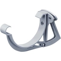 Inefa - Stirnbretthalter, justierbar, für Dachrinne halbrund Dachrinnenhalter aus pvc-u Kunststoff, Made in Germany - NW125 / 125mm, 1 Stk. Grau von INEFA