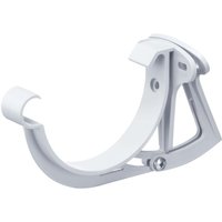 Stirnbretthalter, justierbar, für Dachrinne halbrund Dachrinnenhalter aus pvc-u Kunststoff, Made in Germany - NW100 / 100mm, 1 Stk. Weiß - Inefa von INEFA