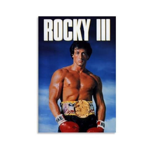 Filmposter Rocky III (Sylvester Stallone) The Greatest Challenge, klassisches Filmposter, dekoratives Gemälde, Leinwand-Wandposter und Kunstdruck, modernes Familienschlafzimmer-Dekor-Poster, 60 x 91,4 von INEOUT