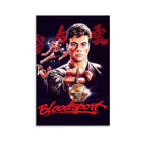 INEOUT Bloodsport Vintage-Film-Poster, dekoratives Gemälde, Leinwand-Wandposter und Kunstdruck, modernes Familienschlafzimmer-Dekor-Poster, 20 x 30 cm von INEOUT