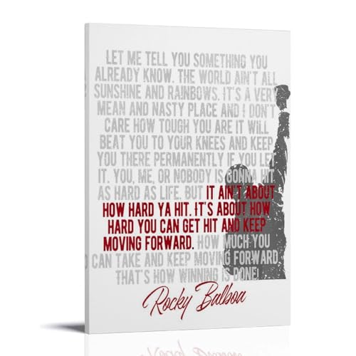 INEOUT Rocky Balboa Poster, dekoratives Gemälde, Leinwand, Wandposter und Kunstdruck, modernes Familienschlafzimmer-Dekor-Poster, 60 x 90 cm von INEOUT