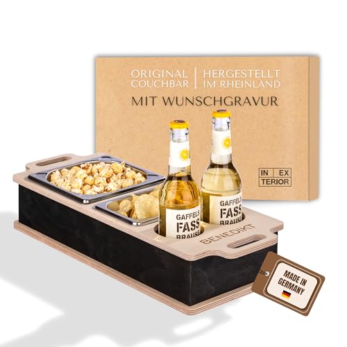 INEXTERIOR CouchBar Slim - PERSONALISIERBAR - handgefertigt in Deutschland - zwei Snackschalen und Flaschenhalter - Couchbutler couchorganizer Sofaorganizer Sofaablage Tablett Couchbutler INEXTERIOR CouchBar Slim - PERSONALISIERBAR - handgefertigt in Deutschland - zwei Snackschalen und Flaschenhalter - Couchbutler couchorganizer Sofaorganizer Sofaablage Tablett Couchbutler von INEXTERIOR