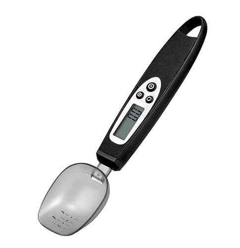 INF Digitale Küchenwaage mit Messlöffel, Löffelwaage mit Dosierlöffel 30 ml, bis 300 g von INF