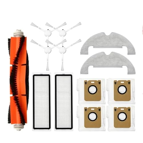INF Ersatzteile Zubehör Dreame Bot D10 Plus/RLS3D/Z10 Pro/L10 Plus 13 Teile, 1 x Kopfbürste, 2 x HEPA-Filter, 4 x Seitenbürste, 4 x Staubsaugerbeutel, 2 x Wischpads von INF