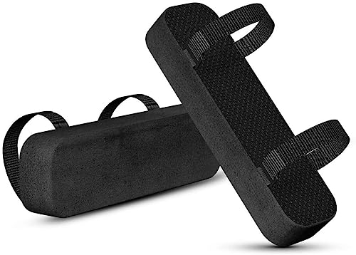 Gepolsterte Armlehnen/Armlehnenkissen für Stühle Schwarz 2er-Pack von INF