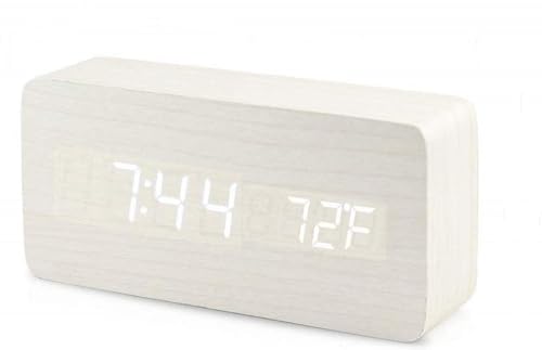 INF LED Digitaler Wecker mit USB-Ladeanschluss, Große Ziffern Display, Helligkeit Regelbar, Weck-Alarm, Kalender, Tischuhr - Schwarz von INF