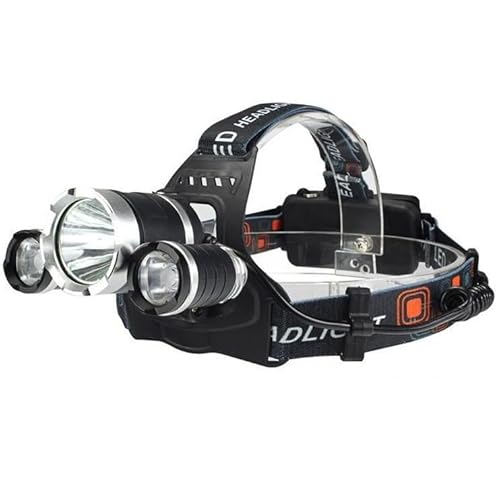INF wasserdichte Stirnlampe mit 3 LED/aufladbarer Akku von INF