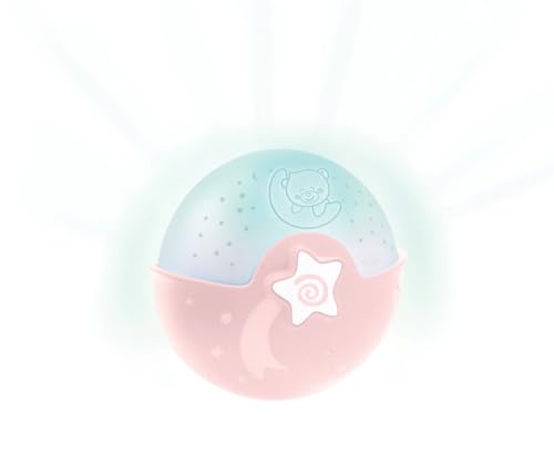Infantino Soothing Light & Projector in Pink – Sanftes Einschlaflicht mit Sternenhimmel-Projektor, Schlafliedern und beruhigenden Klängen von INFANTINO
