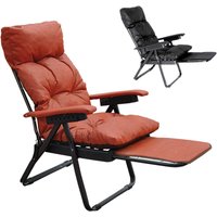 Inferramenta - Ecoleather' Liegestuhl Cm 173 x 61 x 63 - Schwarz von INFERRAMENTA
