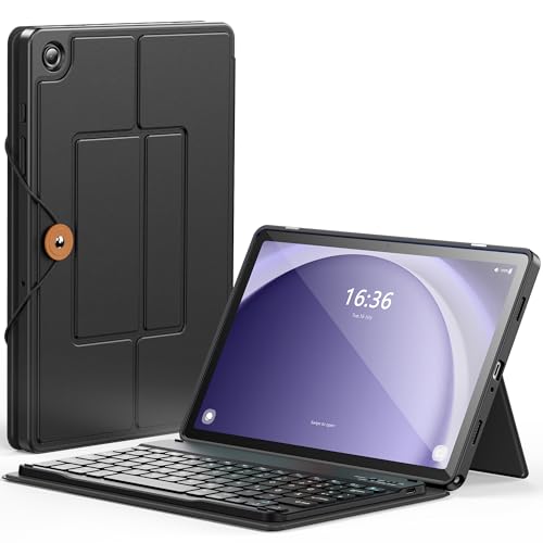 INFILAND Galaxy Tab A9 Plus Hülle mit Tastatur, Handschlaufe & Faltbare Ständer, Abnehmbare Magnetische Tastatur für Samsung Tablet A9 Plus Hülle, Dunkel INFILAND Galaxy Tab A9 Plus Hülle mit Tastatur, Handschlaufe & Faltbare Ständer, Abnehmbare Magnetische Tastatur für Samsung Tablet A9 Plus Hülle, Dunkel von INFILAND