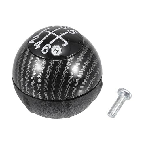 INFINAUTO 6-Gang-Schaltknauf, vorderer Automatikgetriebeschalthebel für Fiat 500 500C 2007-2018 Kunststoff Schwarz Weiß, 1 Stück von INFINAUTO