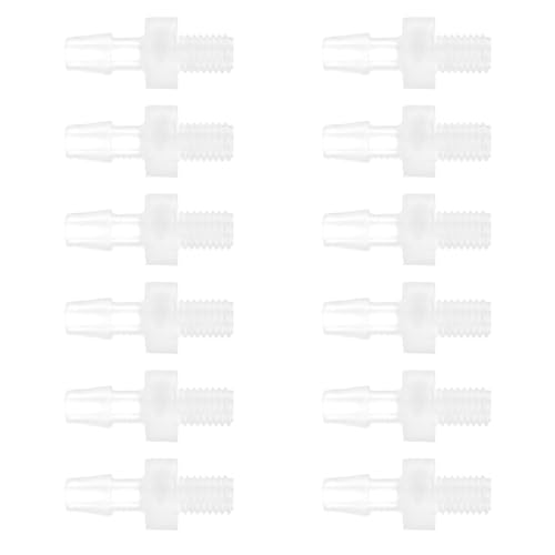 INFINAUTO Kunststoff-Schlauchstutzen, 5/32 Zoll Widerhaken M5 Außengewinde-Adapter-Anschluss, PP, transparent, 10 Stück von INFINAUTO