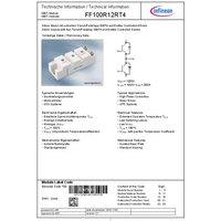 Infineon Technologies FF100R12RT4HOSA1 IGBT - Modul 1200V Bulk von INFINEON TECHNOLOGIES